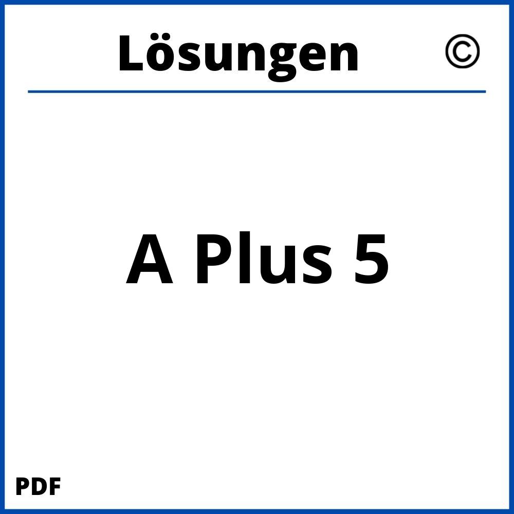 A Plus 5 Lösungen Pdf