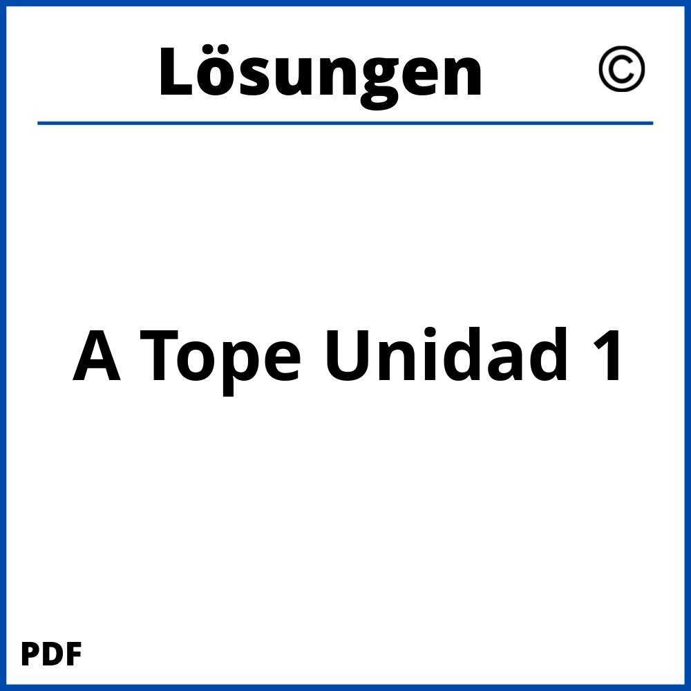 A Tope Lösungen Pdf Unidad 1