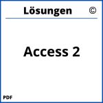 Access 2 Lösungen Pdf