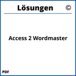 Access 2 Wordmaster Lösungen Pdf