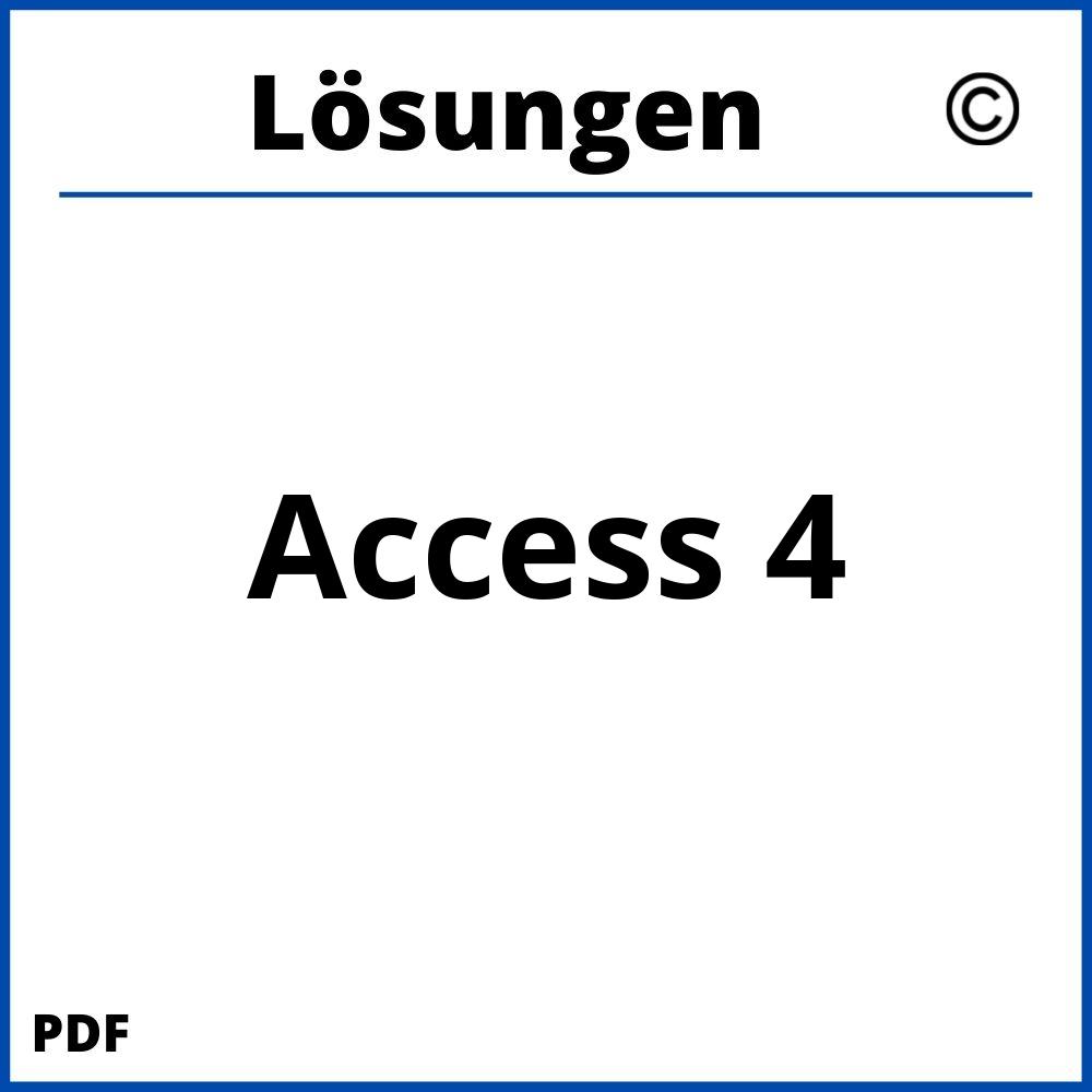 Access 4 Lösungen Pdf