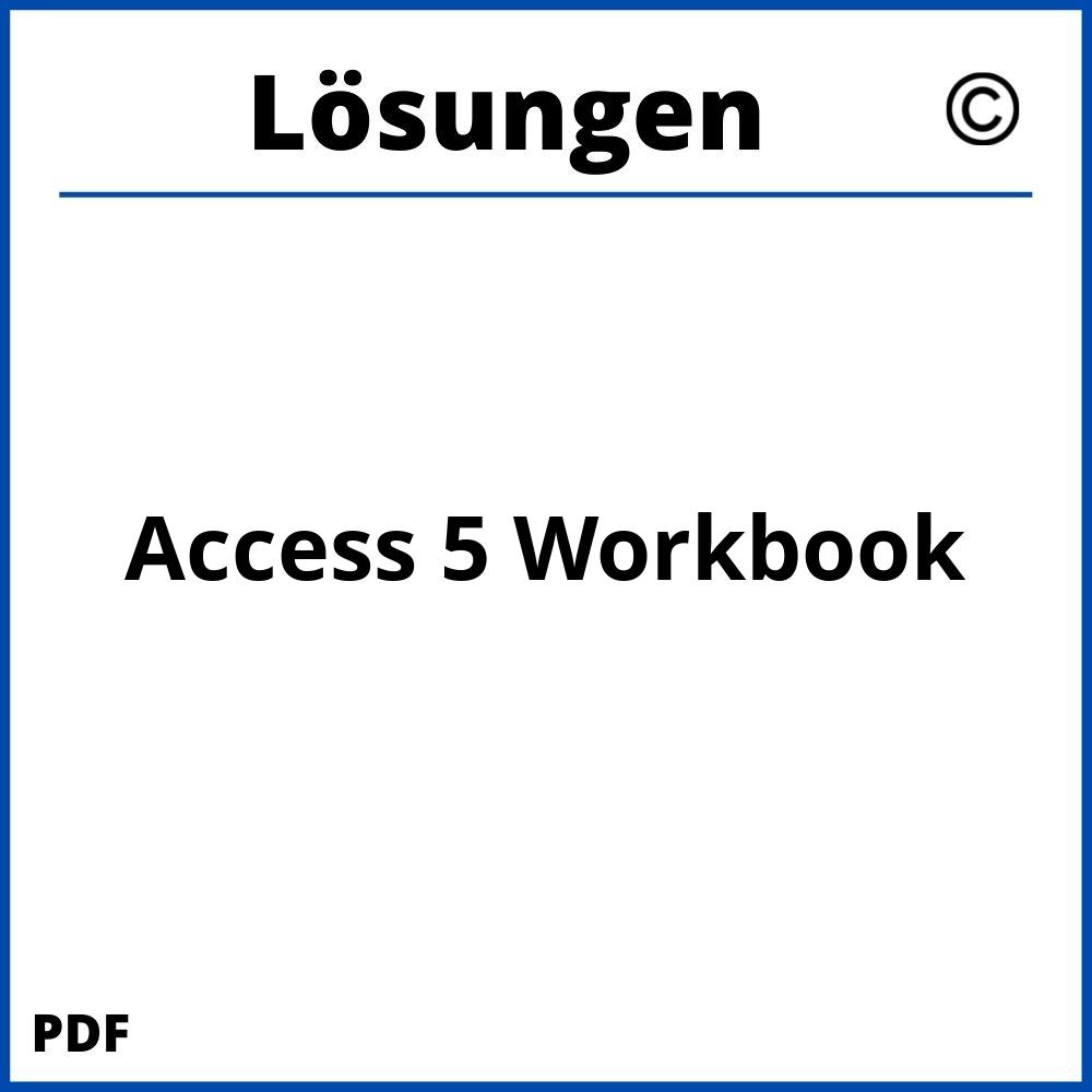 Access 5 Workbook Lösungen Pdf