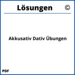 Akkusativ Dativ Übungen Mit Lösungen Pdf