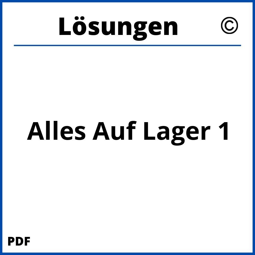 Alles Auf Lager 1 Lösungen Pdf