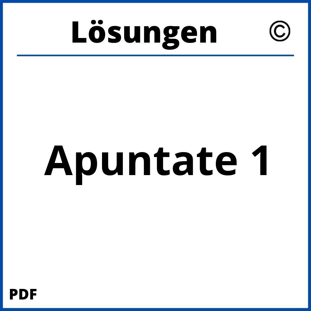 Apúntate 1 Lösungen Pdf