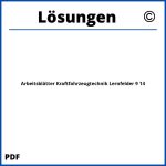 Arbeitsblätter Kraftfahrzeugtechnik Lernfelder 9 14 Lösungen Pdf