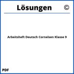 Arbeitsheft Deutsch Cornelsen Klasse 9 Lösungen Pdf