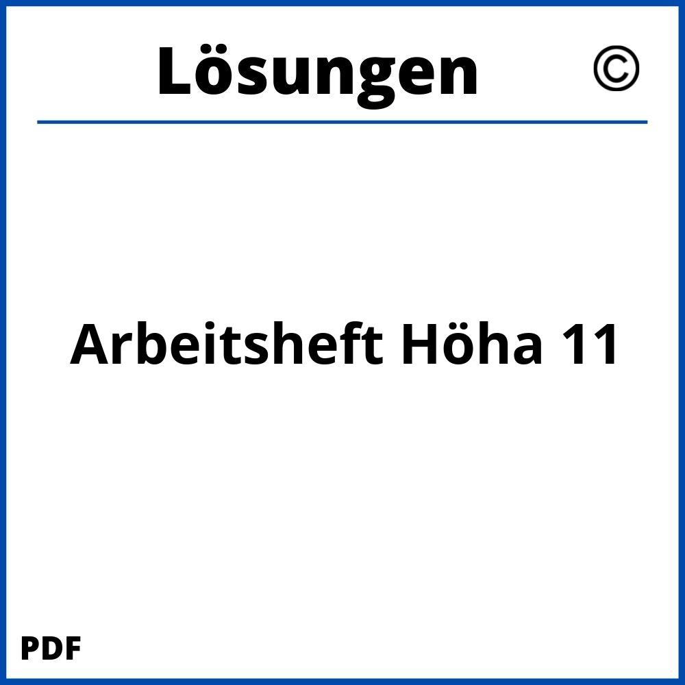 Arbeitsheft Höha 11 Lösungen Pdf