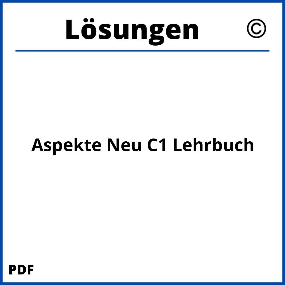 Aspekte Neu C1 Lehrbuch Lösungen Pdf