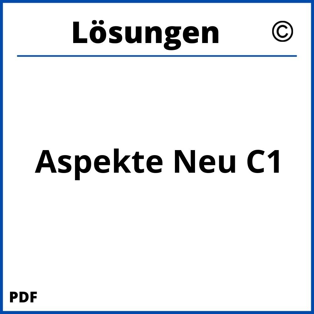 Aspekte Neu C1 Lösungen Pdf