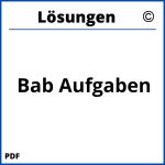 Bab Aufgaben Mit Lösungen Pdf