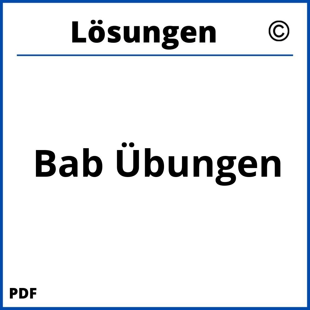 Bab Übungen Mit Lösungen Pdf