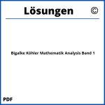 Bigalke Köhler Mathematik Analysis Band 1 Lösungen Pdf