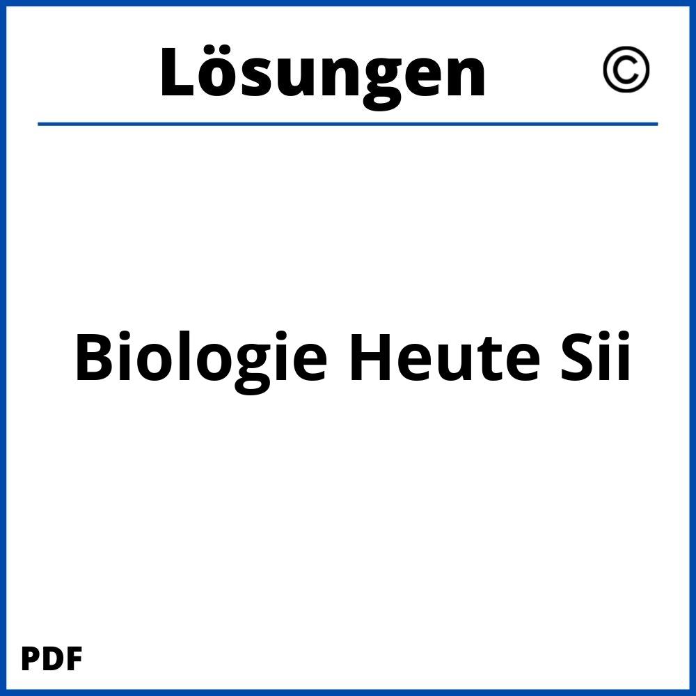 Biologie Heute Sii Lösungen Pdf