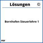 Bornhofen Steuerlehre 1 Lösungen Pdf