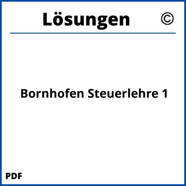 Bornhofen Steuerlehre 2 Lösungen Pdf 2024