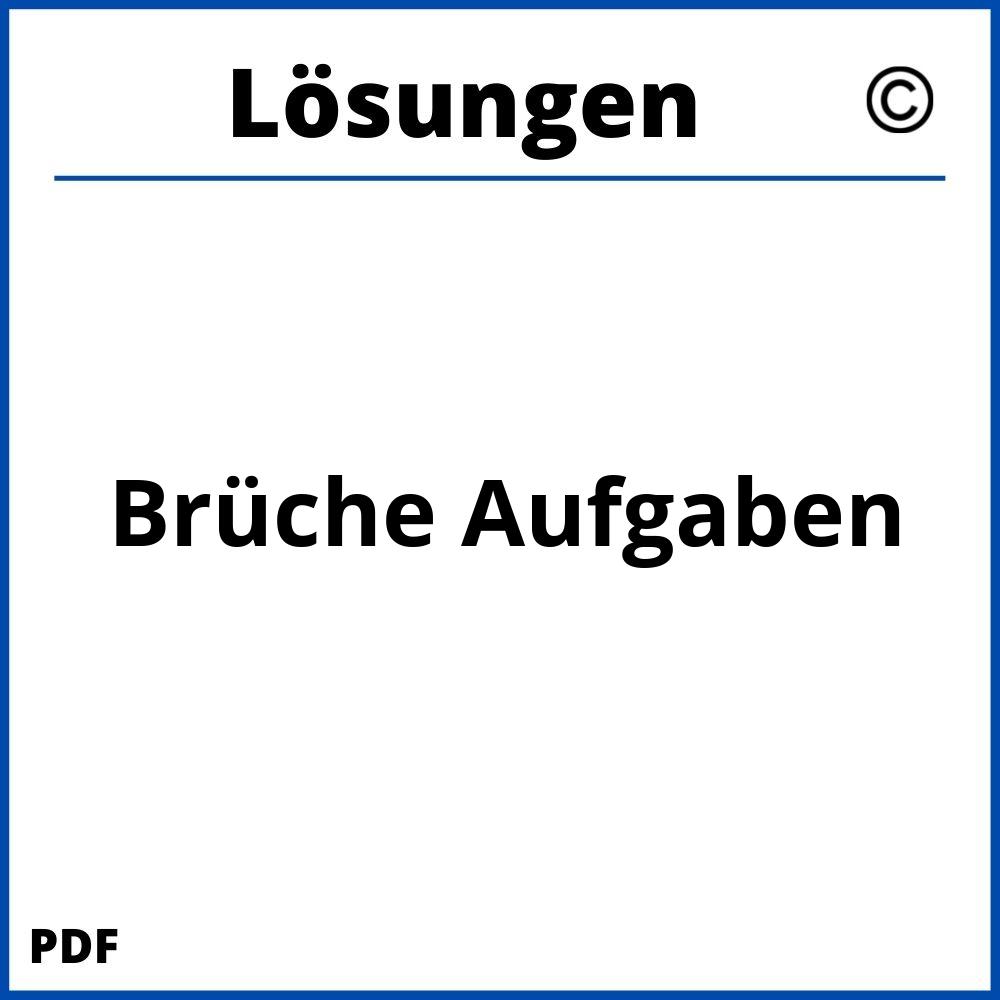 Brüche Aufgaben Mit Lösungen Pdf