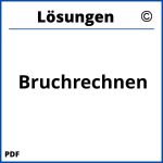 Bruchrechnen Mit Lösungen Pdf