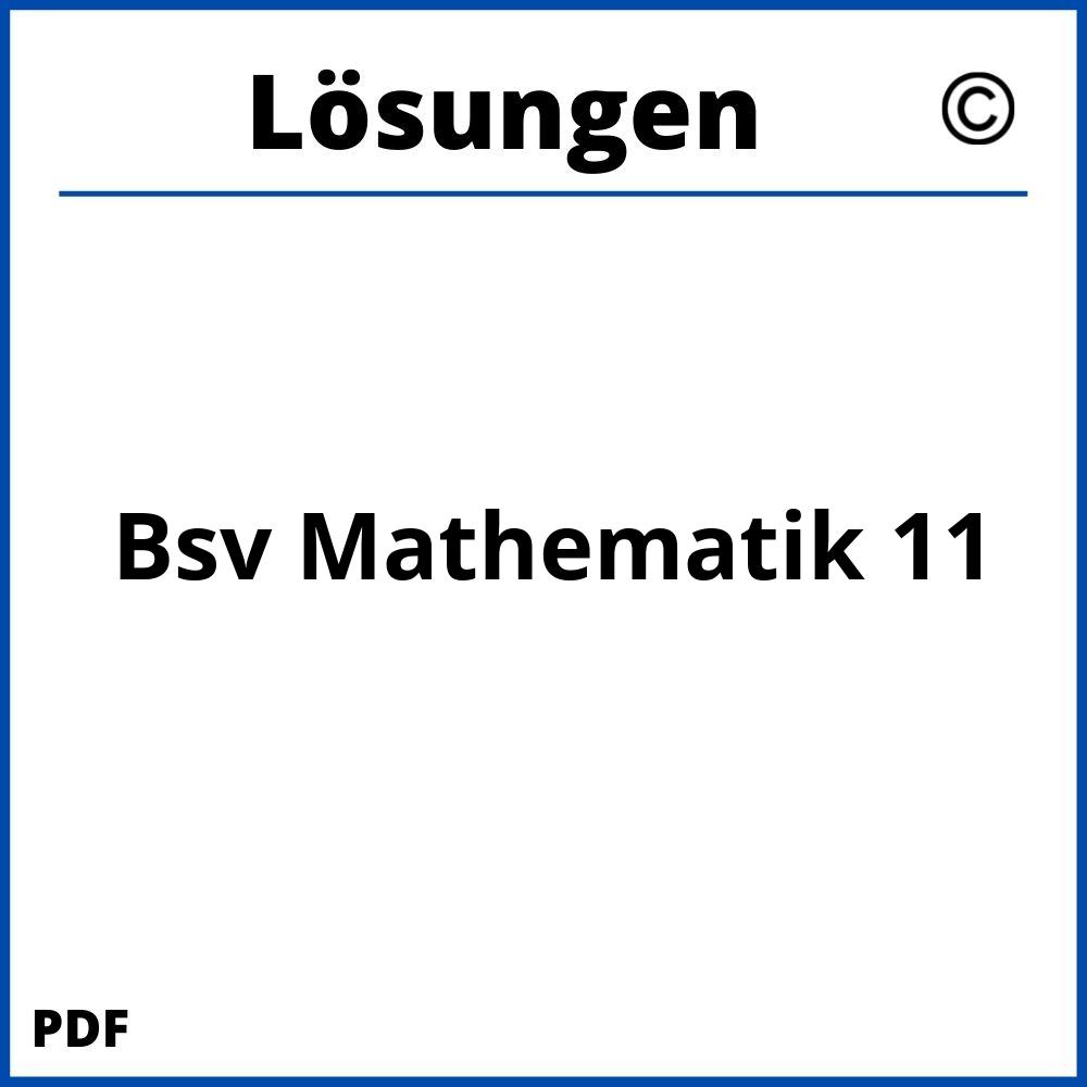 Bsv Mathematik 11 Lösungen Pdf