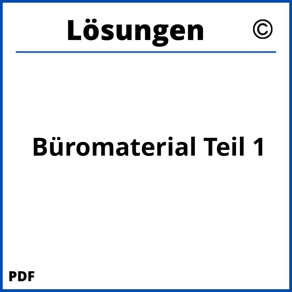 Büromaterial Teil 1 Lösungen Pdf