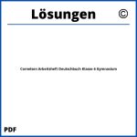 Cornelsen Arbeitsheft Deutschbuch Klasse 6 Gymnasium Lösungen Pdf