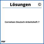 Cornelsen Deutsch Arbeitsheft 7 Lösungen Pdf