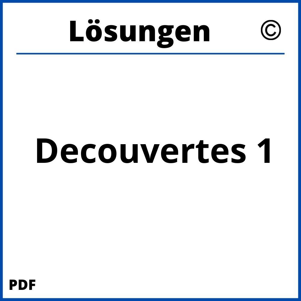 Decouvertes 1 Lösungen Pdf