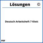 Deutsch Arbeitsheft 7 Lösungen Pdf Klett