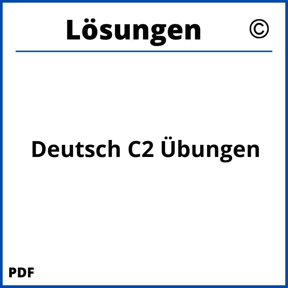 Deutsch C2 Übungen Mit Lösungen Pdf