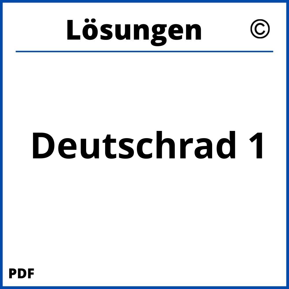 Deutschrad 1 Lösungen Pdf