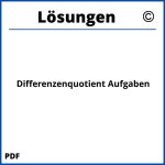 Differenzenquotient Aufgaben Mit Lösungen Pdf