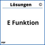 E Funktion Aufgaben Und Lösungen Pdf