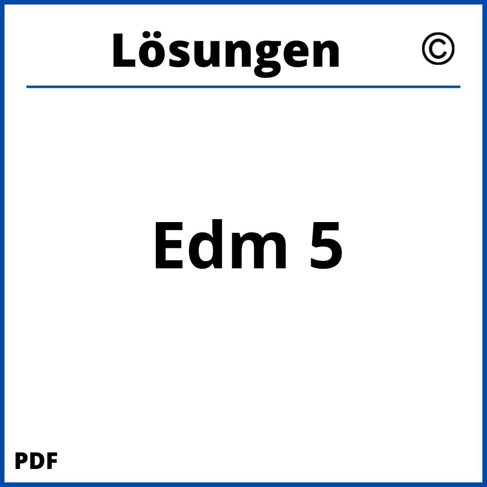 Edm 5 Lösungen Pdf