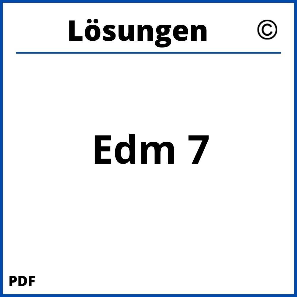 Edm 7 Lösungen Pdf