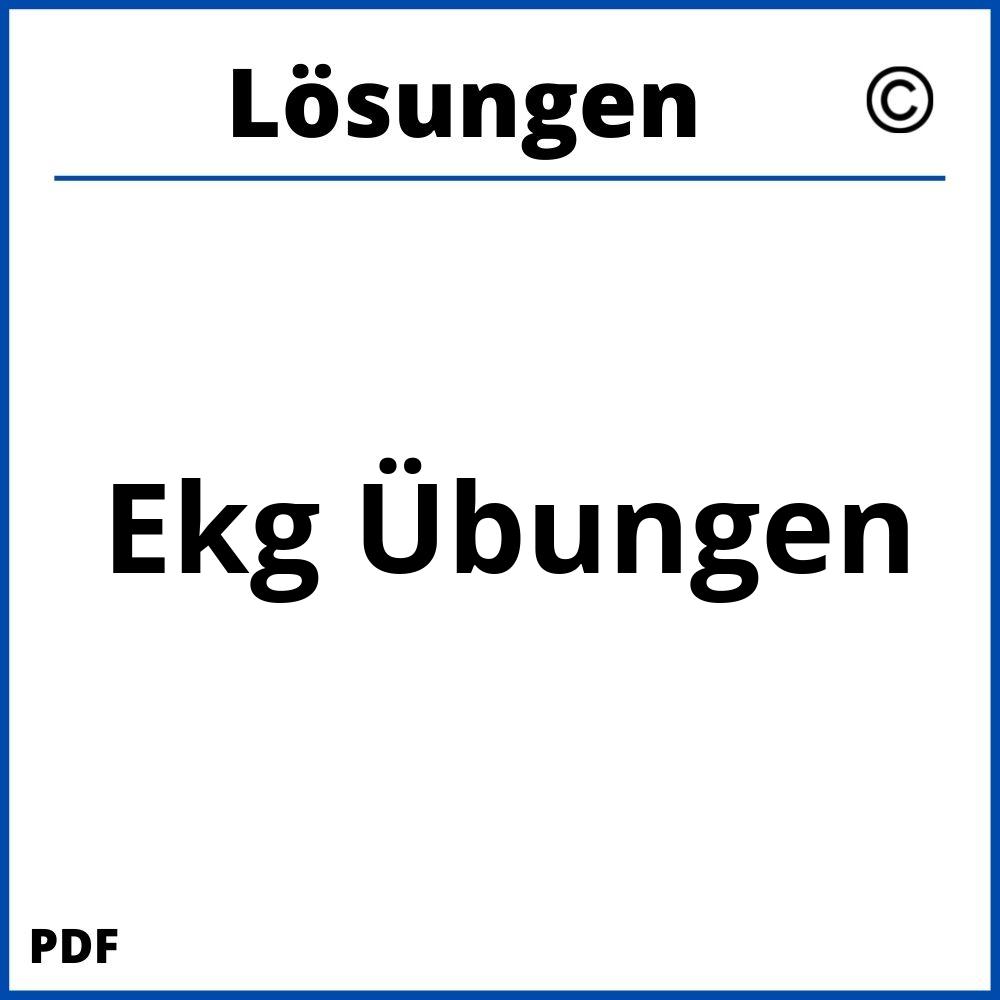 Ekg Übungen Mit Lösungen Pdf