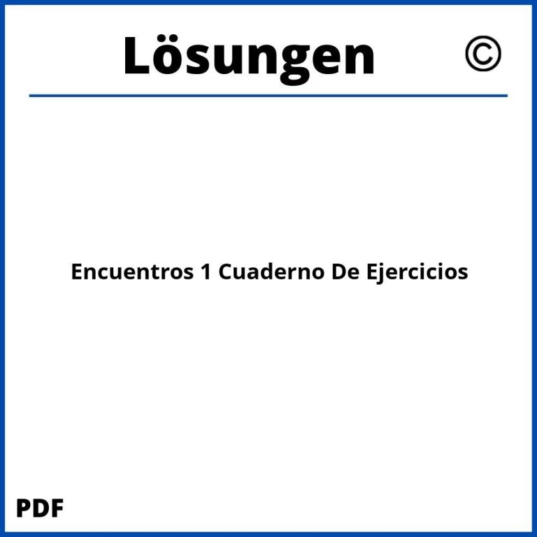 Encuentros Hoy Cuaderno De Ejercicios Lösungen Pdf