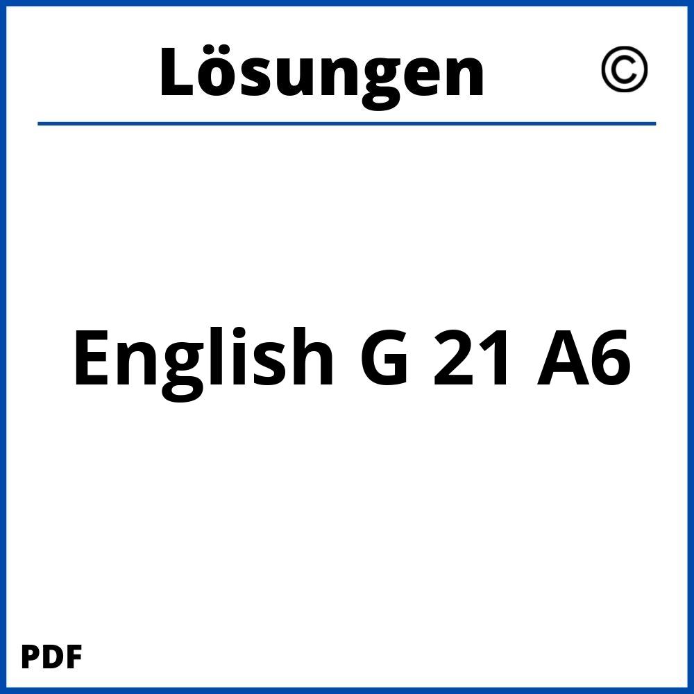 English G 21 A6 Lösungen Pdf