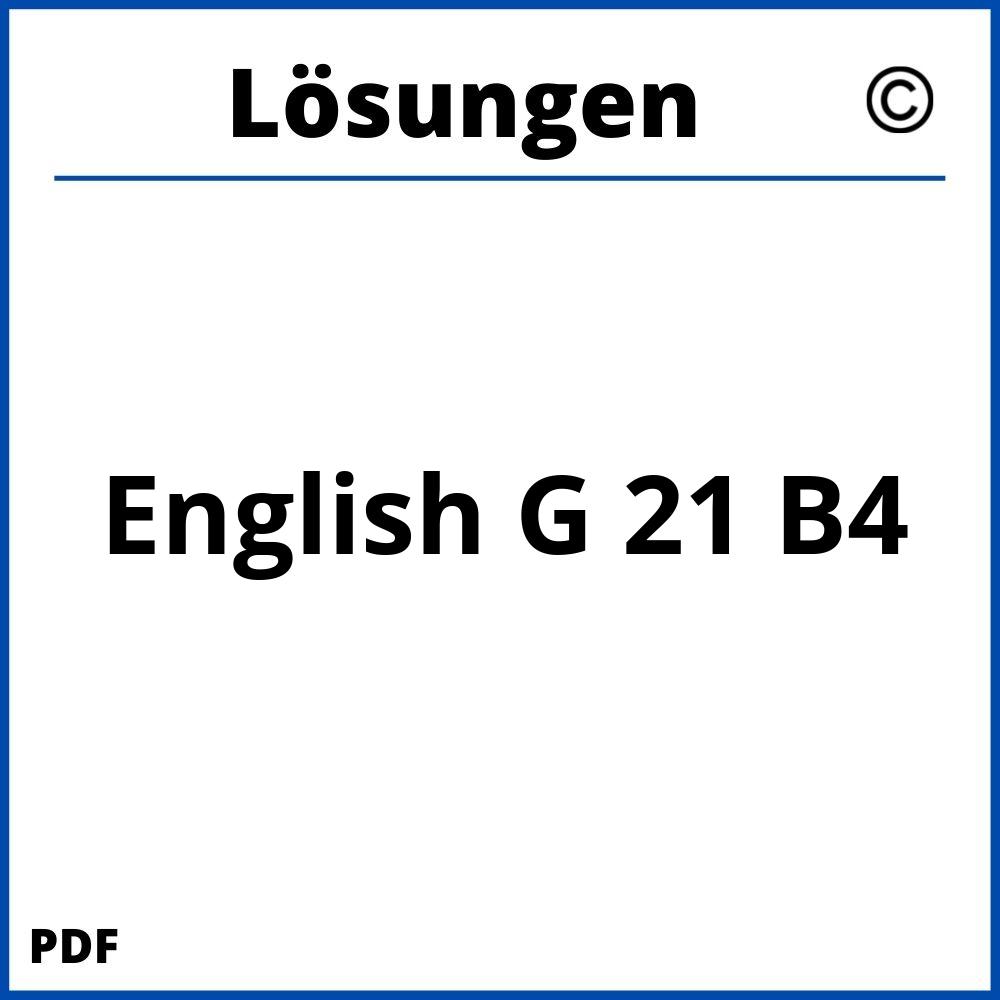 English G 21 B4 Lösungen Pdf
