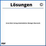 Ernst Klett Verlag Arbeitsblätter Biologie Lösungen Pdf Oberstufe