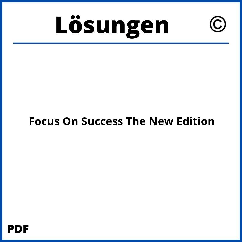 Focus On Success The New Edition Lösungen Pdf