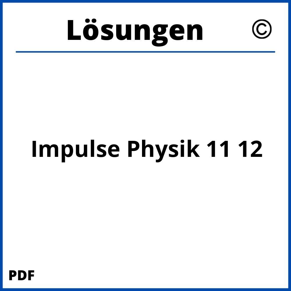 Impulse Physik 11 12 Lösungen Pdf