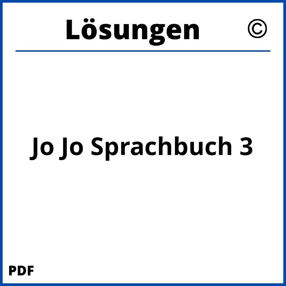 Jo Jo Sprachbuch 3 Lösungen Pdf