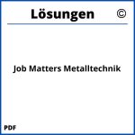 Job Matters Metalltechnik Lösungen Pdf