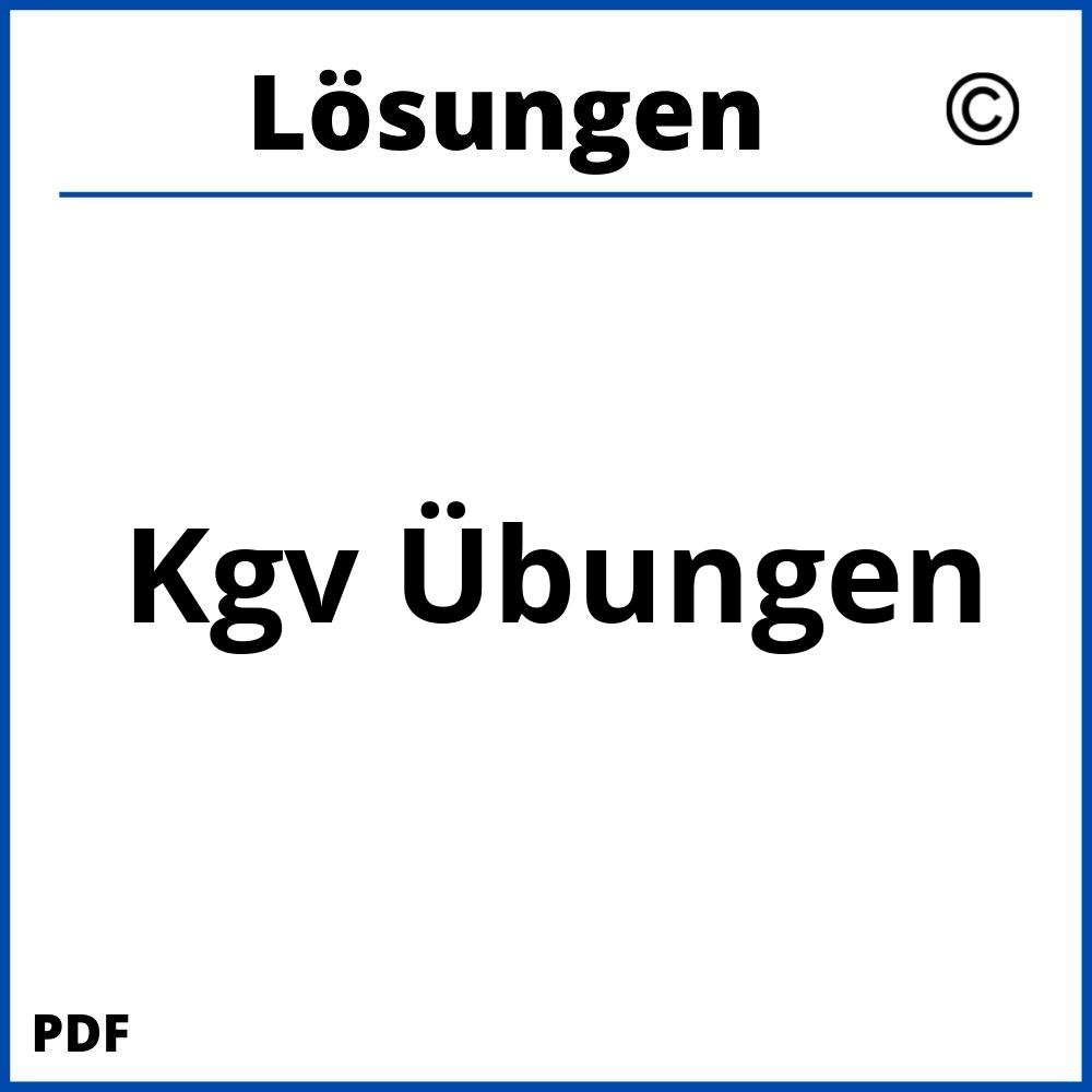 Kgv Übungen Mit Lösungen Pdf