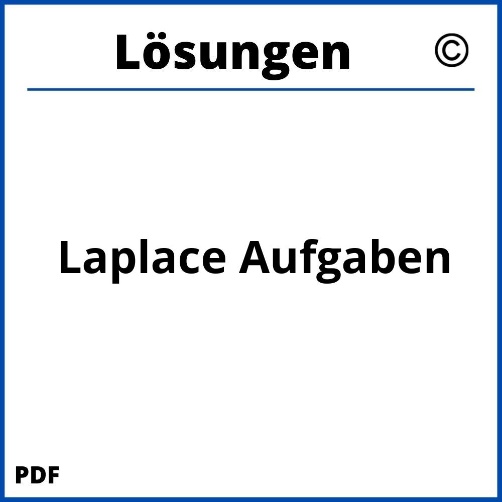 Laplace Aufgaben Mit Lösungen Pdf