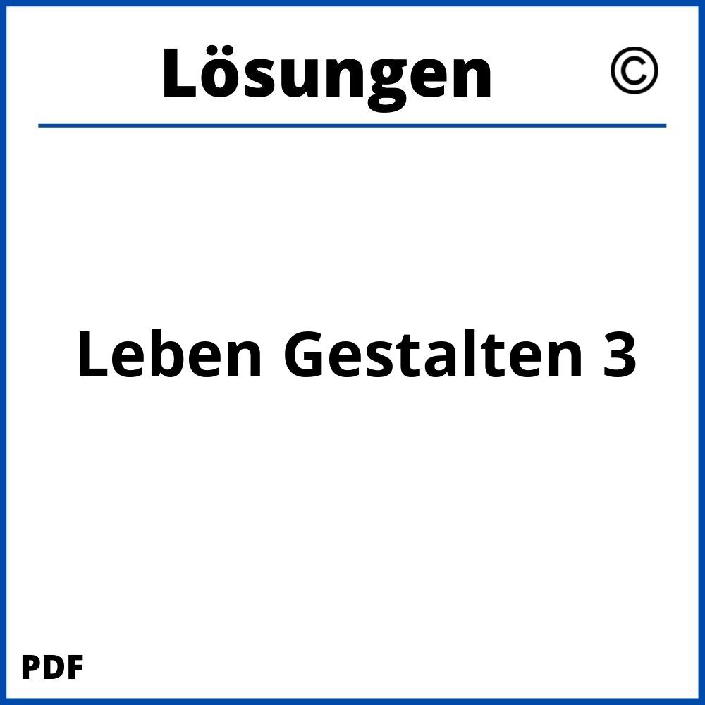 Leben Gestalten 3 Lösungen Pdf