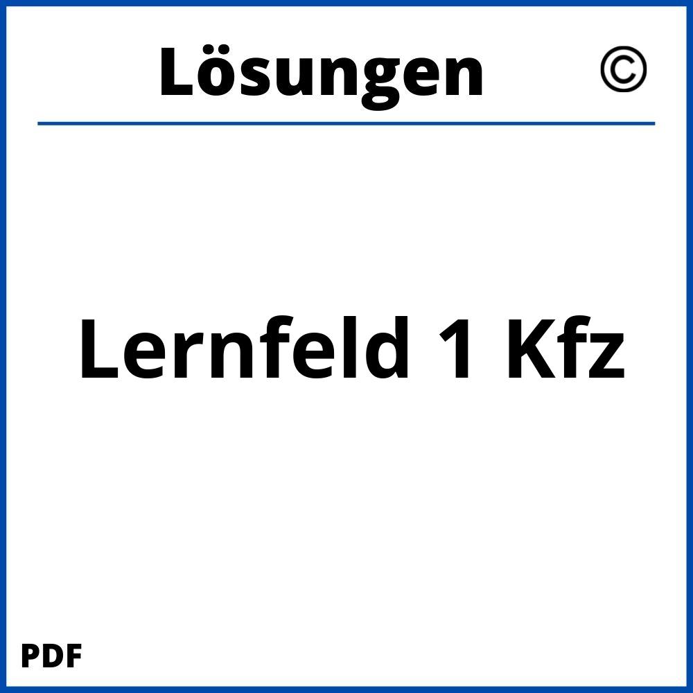 Lernfeld 1 Kfz Lösungen Pdf