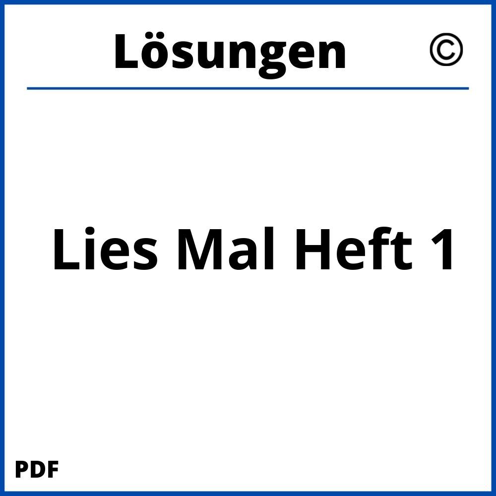 Lies Mal Heft 1 Lösungen Pdf