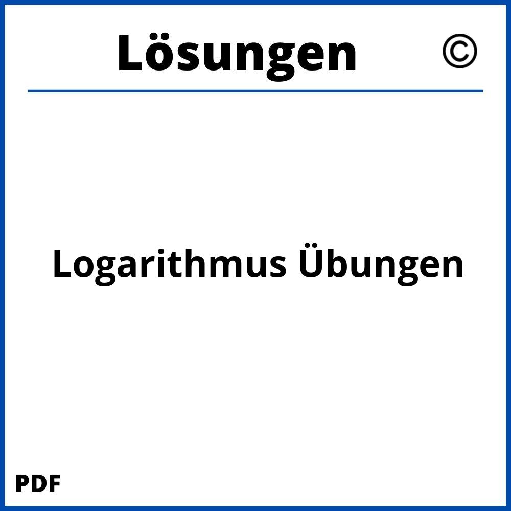 Logarithmus Übungen Mit Lösungen Pdf