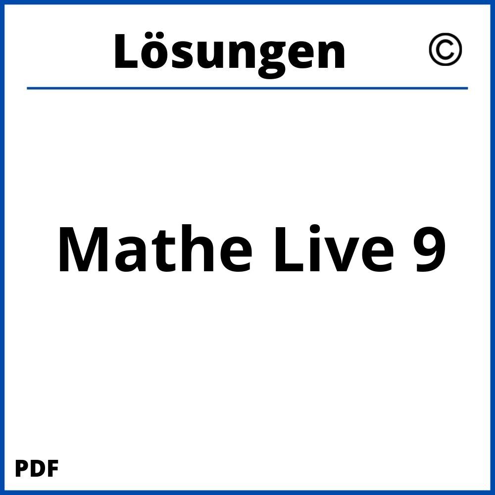 Mathe Live 9 Lösungen Pdf